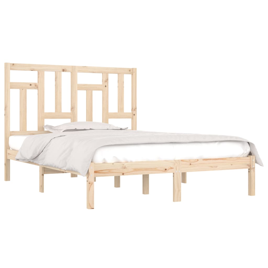 Solid Wood Bed Frame without Mattress 140x200 cm Pine Wood