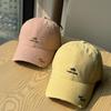Korean-style Soft-top Simple Trendy Letter Embroidered Baseball Cap for Men and Women, Washed Pure Cotton, Casual and Versatile Duckbill Cap for