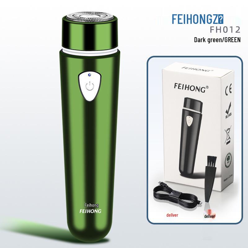 Feihong FH012 Rechargeable Mini Electric Shaver for Men - Fully Washable, Automatic Beard Trimmer