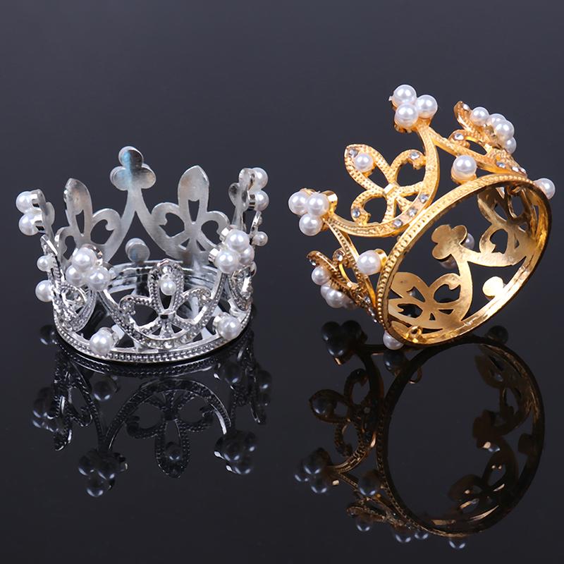 Crown Princess Topper Pearl Hair Ornaments For Wedding Birthday Party