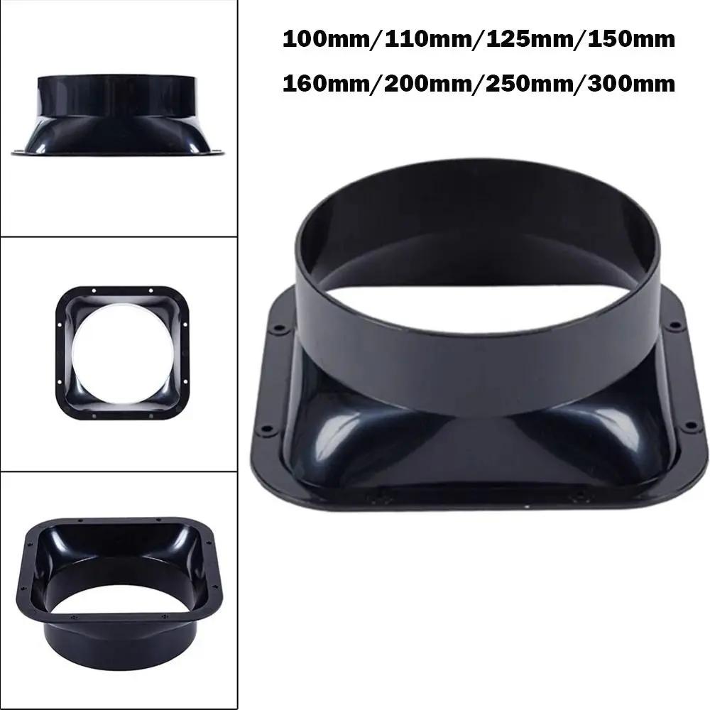 

Household Accessories ABS Wall Flange Connector Black Ventilation Pipe Joint Air Ducting Connection Kitchen 100