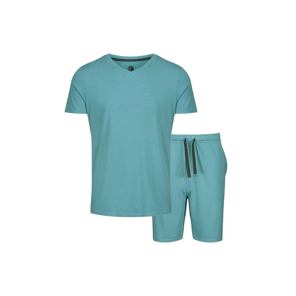 Light And Shade Mens Classic V Neck Pajama Set