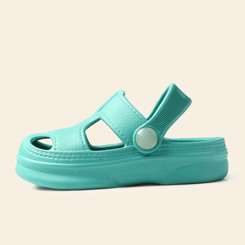 Barnesandaler Ensfarget hule sandaler Tøfler Soft Sole Barnesko