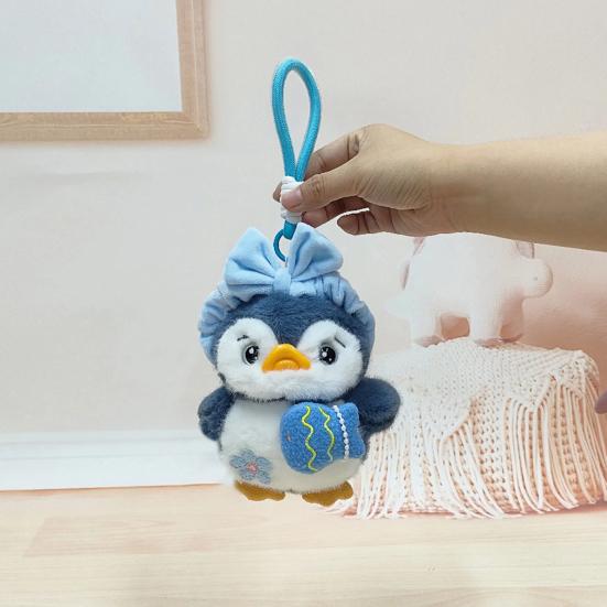 Mini Penguin Keychain Toy Stuffed Plush Animal Pendant Boys Girls Hanging Ornament Bags Phones Cars Versatile Decoration