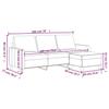Vidaxl 3-Seater Sofa with Footstool, Cappuccino, 180 Cm, Faux Leather