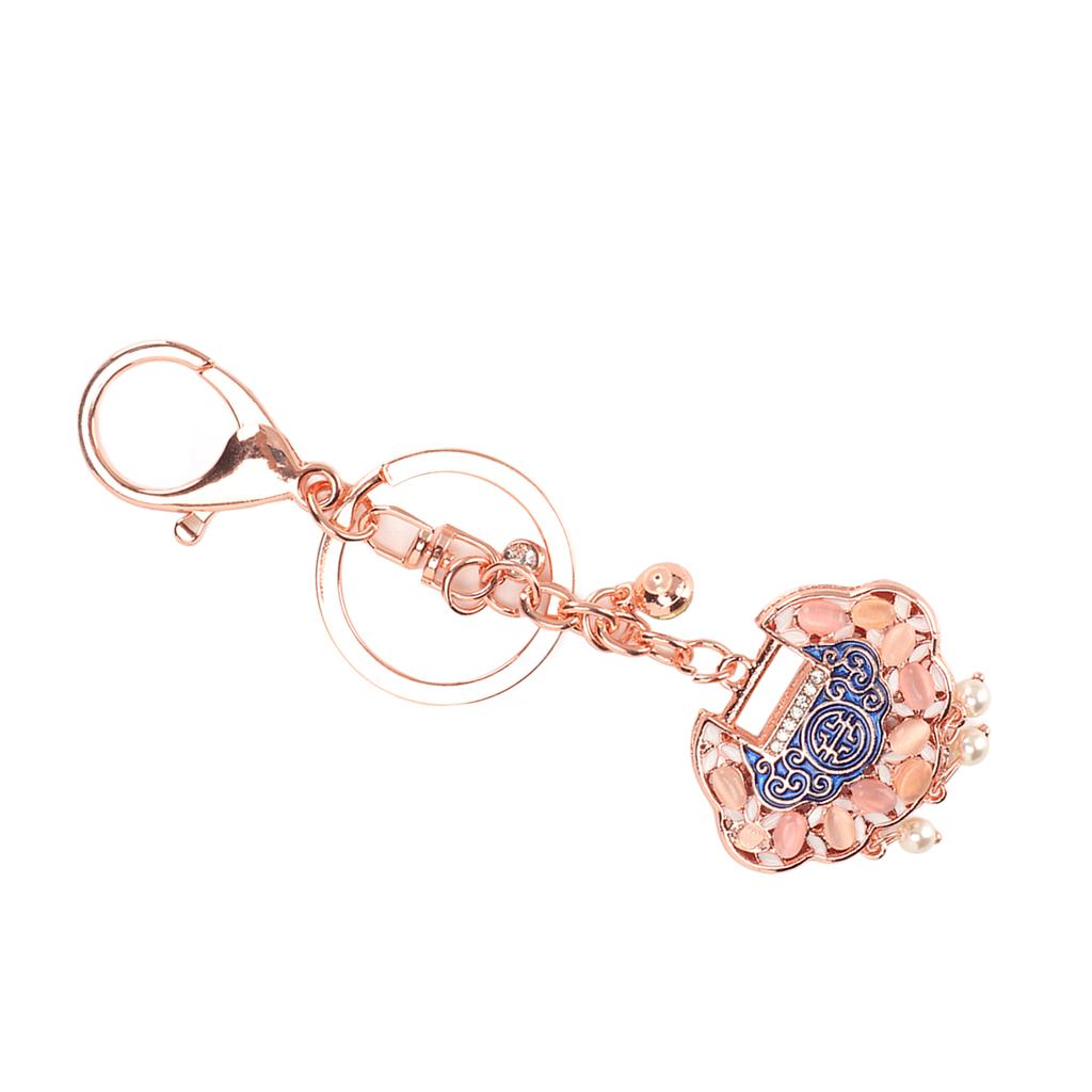 Chinese   Keychain Best  es Zinc Alloy Rhinestone Shinny Fashionable Handbag Key   for Car Decor