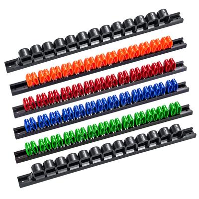 Laofeei Screwdriver Holder Tool Holder Tool Holder Pliers Wall Hanging Garage Storage Rack Mounting Screws Included Set of 6 (Black2 Red1 Blue1