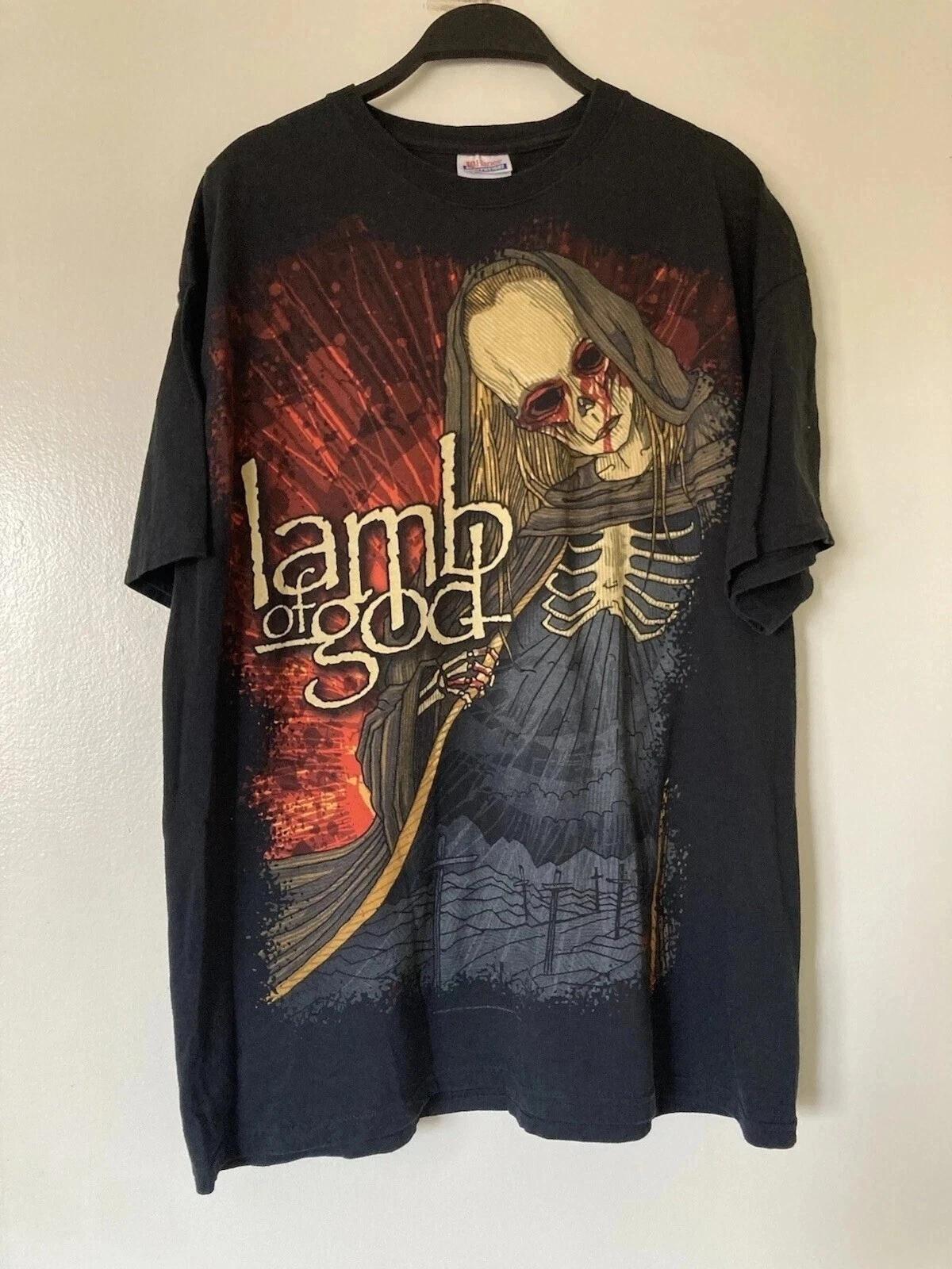 Vintage 2006 Lamb Of God Walk With Me In Hell Black Band Unisex T shirt M