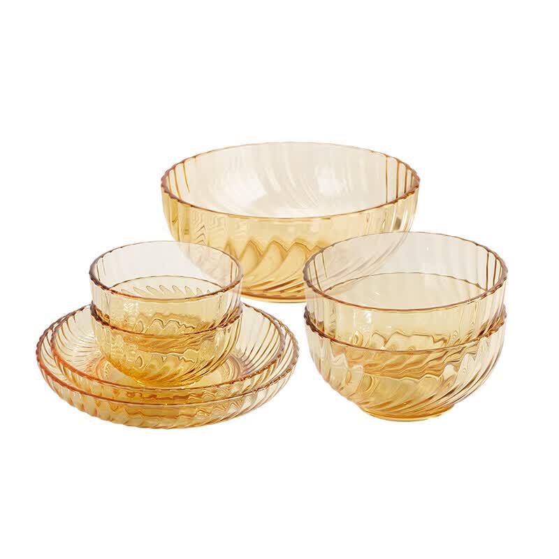 VISIONS Corning Amber Glass Dinnerware Set