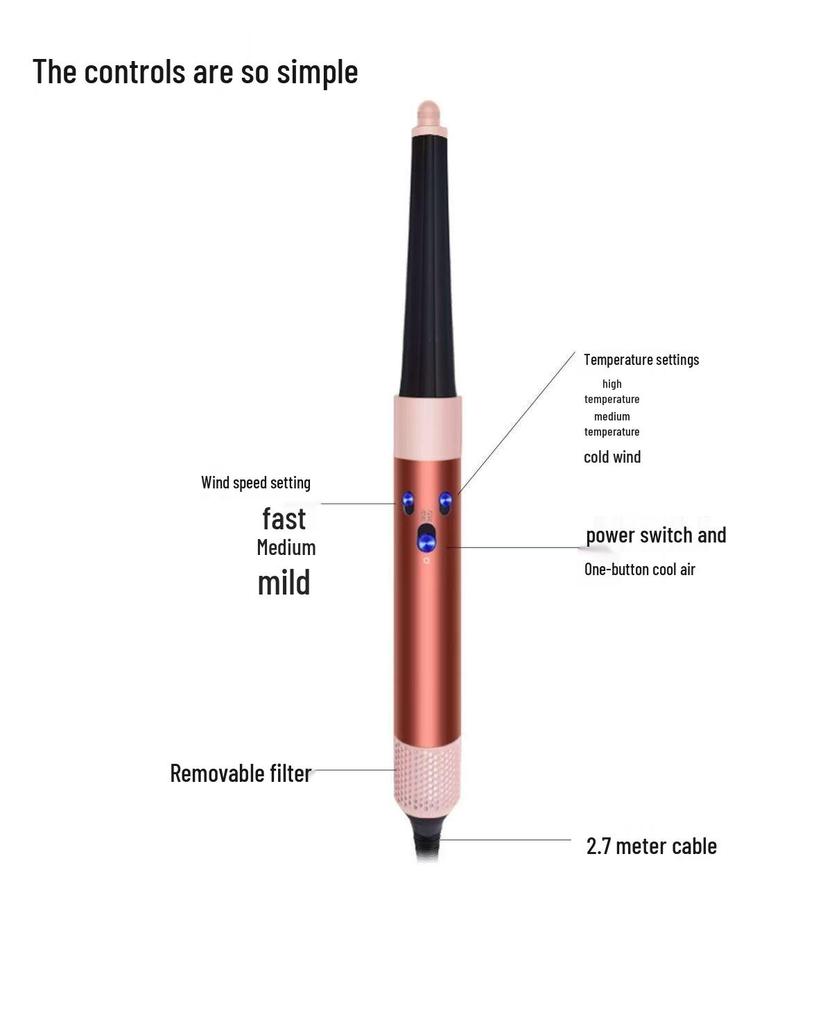 2025 Smart Bluetooth Curling Iron: Multi-Functional Styler & Hair Dryer, Same Model As HS08