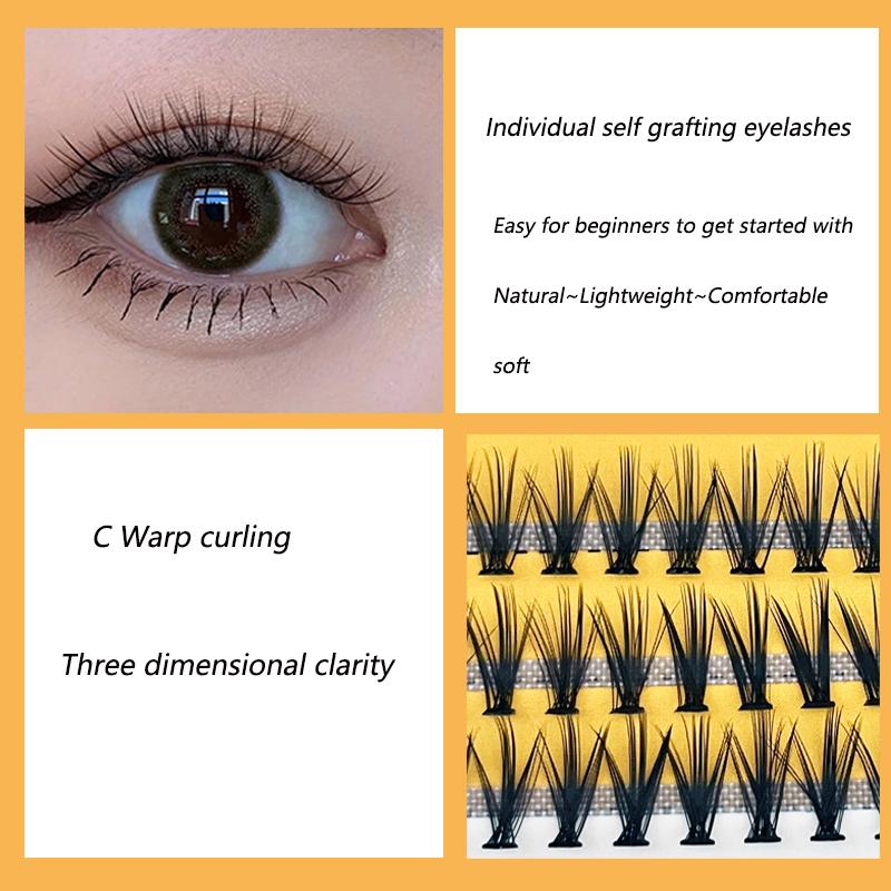 Natural False Eyelashes, 1 box 60 clusters 20D individual eyelashes, extension eyelashes, Professional Makeup