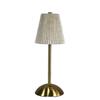 Metal Base Pleated Desk Lamp Fabric Shade Dimmable Touch Bedside Lamp USB Charging 3 Color Lights LED Night Light Bedroom
