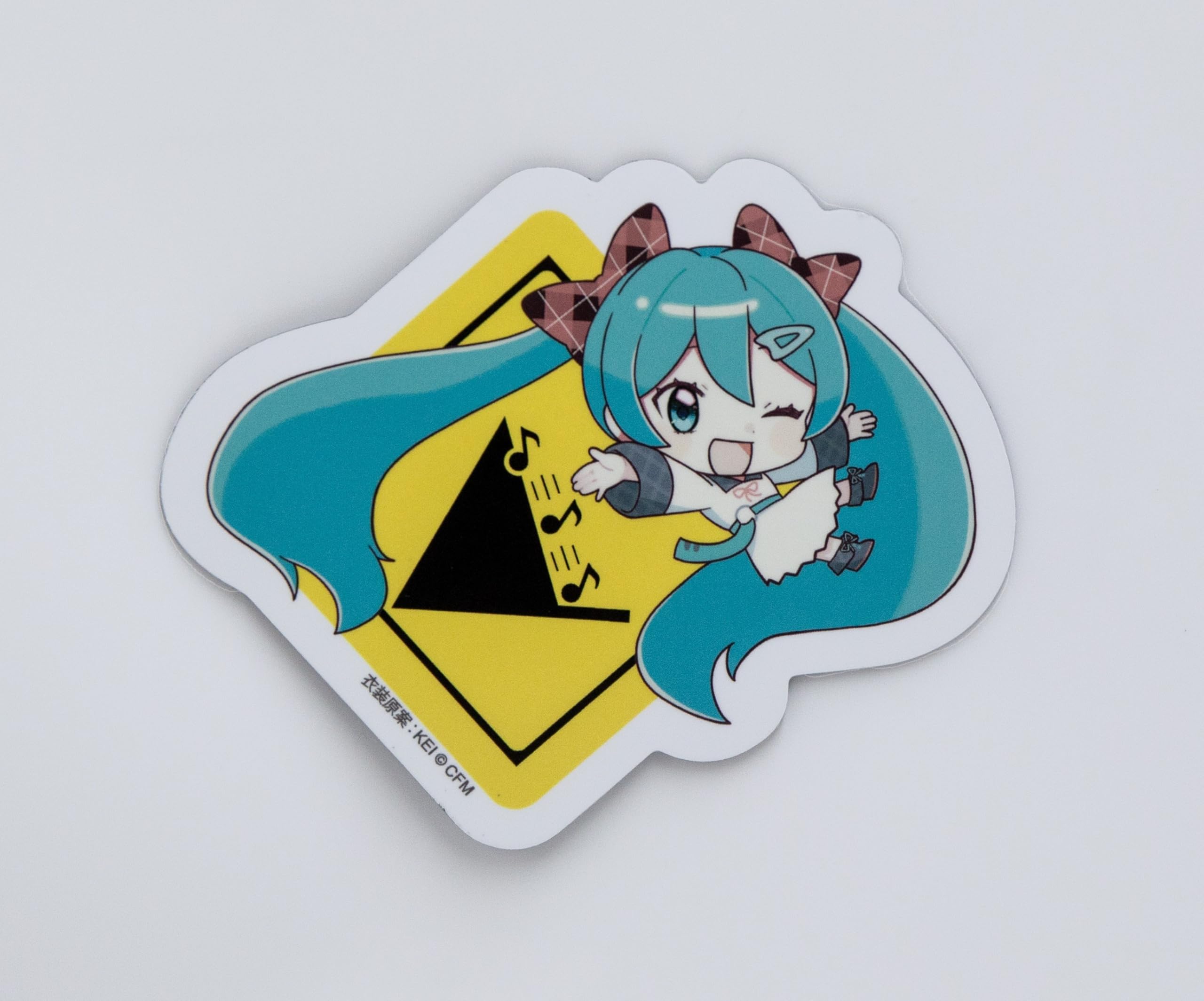 

Hatsune Miku Magnetic Sticker (Music Warning Version) Deformed Rockfall Caution Refrigerator Car
