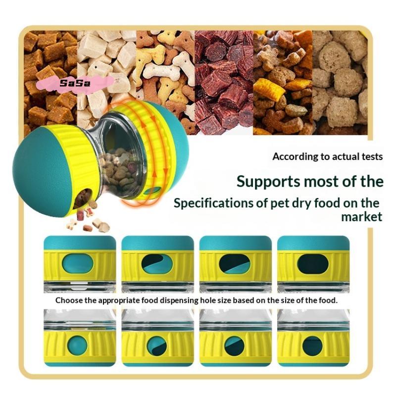 Durable Dog Puzzle Toy with Elliptical Track Rolling Food Ball That Increases Intelligence Interactive Leaky Treat Dispenser