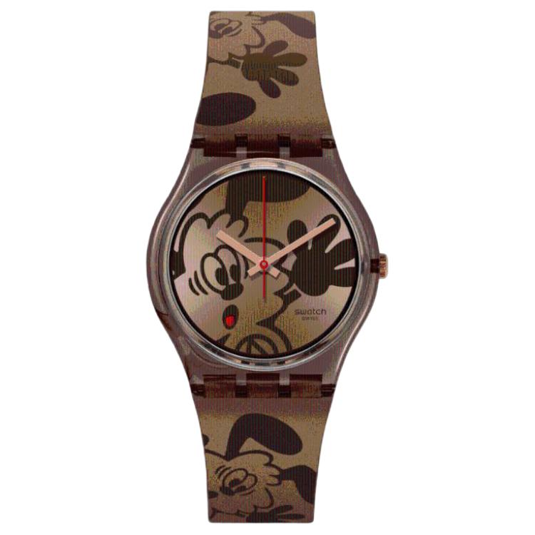 SWATCH Unisex 34mm Coffee Watch SO28Z701 SO28Z701 Coffee Watch Dial