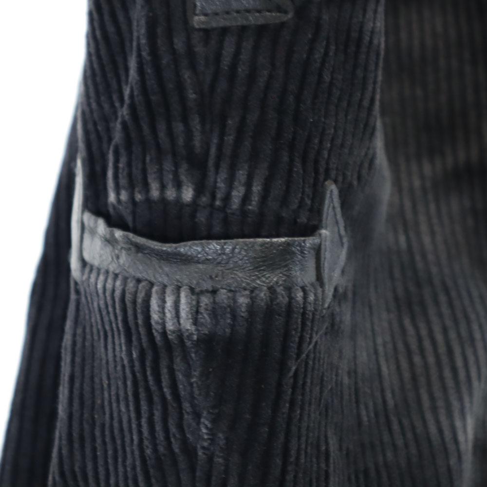 OVERHUES 80s Vintage Euro Work Lumberjack Black Corps Corduroy Pants Men's Used