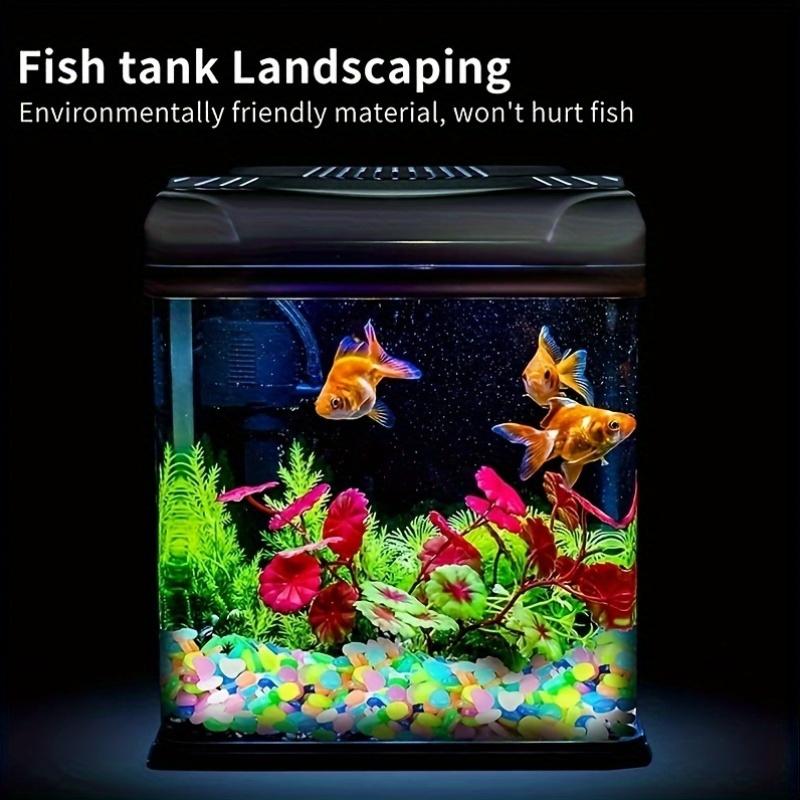 200Pcs Glow In the Dark Garden Pebbles For Sidewalk Garden Terrace Lawn Garden Patio Fish Tank Aquarium Decoration Glow Stone