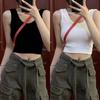Summer New Year's Summer Sling Vest Female Student Versatile Spice Girl Short Navel Bottom Small Vest Female