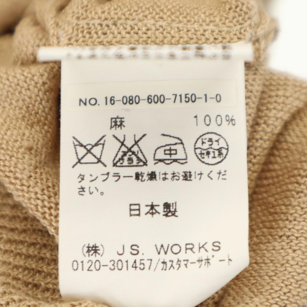 JOURNAL STANDARD Made in Japan Linen Short sleeve knit L Beige Men's Used