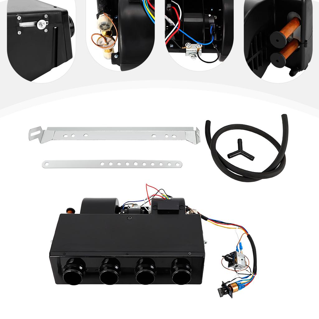 Direct Replacement Integrated Cooling and Heating Evaporator,3-speed 12V Temperature Regulating Device for Construction Vehicles