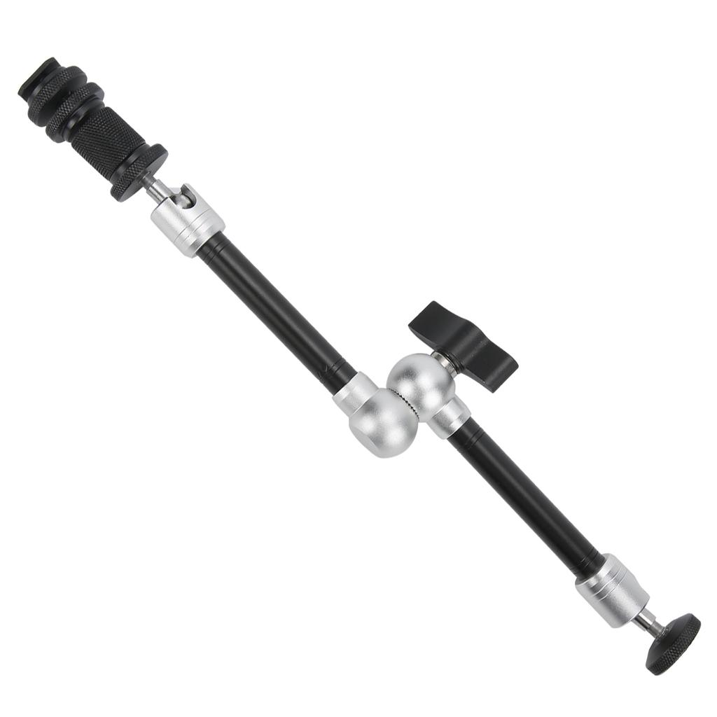 Camera 11in Aluminum Alloy Adjustable Friction Arm with Cold Shoe Mount and 14in Screw