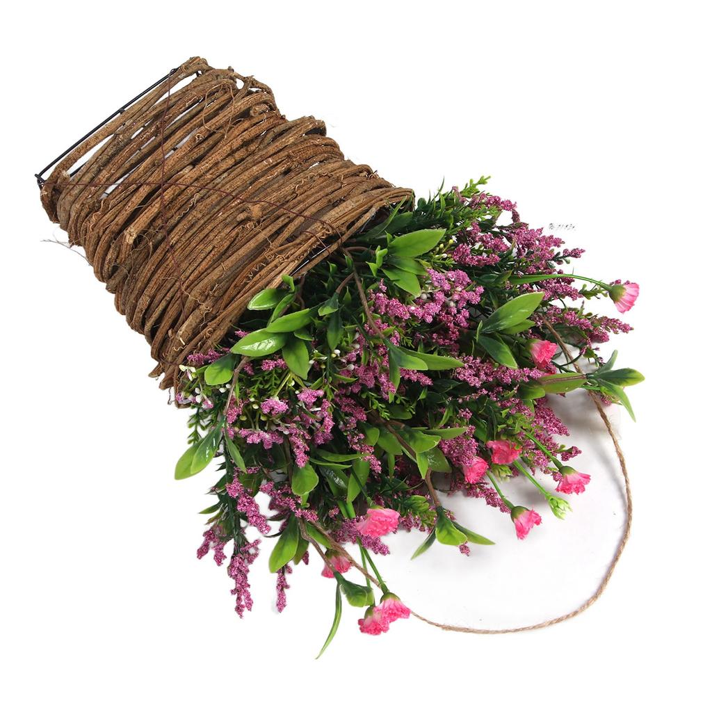 Berry Door Hanger Basket Decorative Wildflower Door Hanging Basket Wreath Exquisite Artificial Flowe