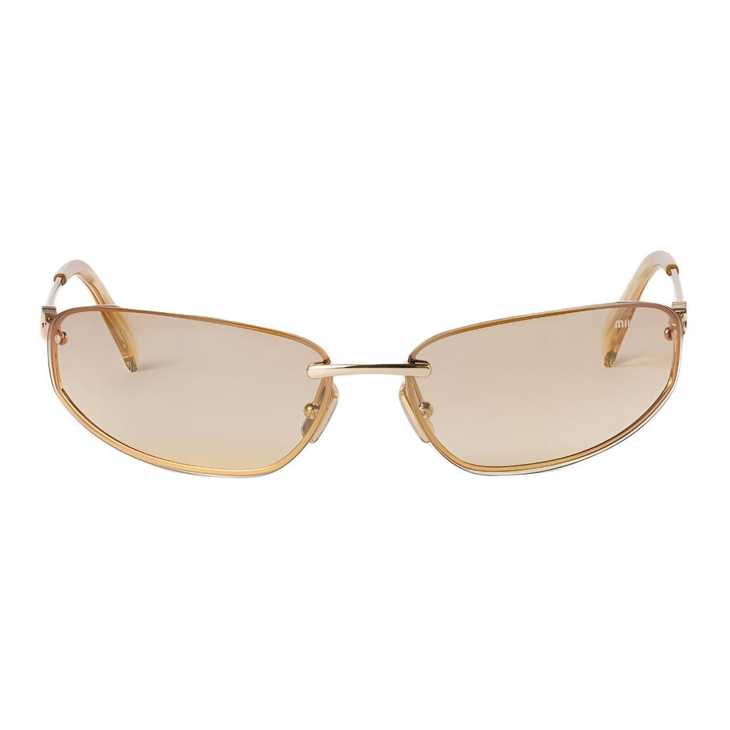 Miu Miu Logo Rectangular Sunglasses Unisex sunglasses Steel-Gray SMUA50_M5AK_F07R1_C_068