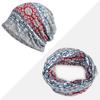 Women's Floral Print Cotton Pullover Hat and Scarf Set for Sun Protection