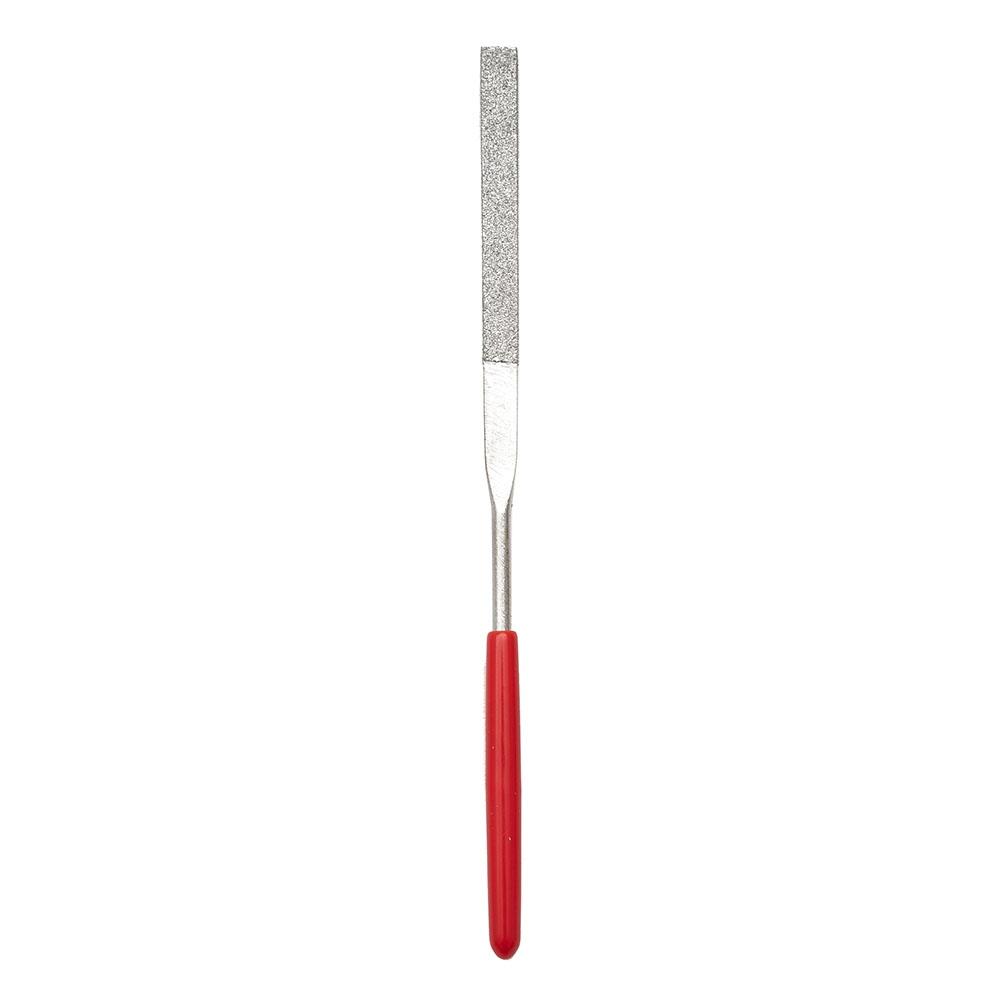 Hand Tool Needle File File 0.12*5.51" Red Metal Stone Grinding Diamond