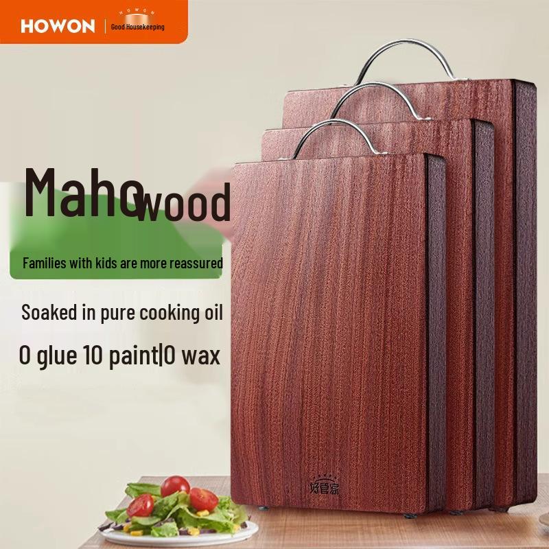 Thick Solid Wenge Wood Cutting & Chopping Board - Wear-Resistant, Easy to Clean, for Vegetables & Fruits