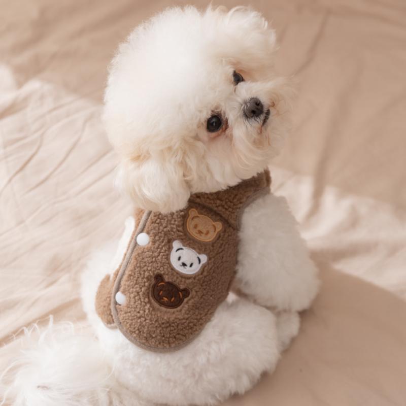 Autumn Winter Dog Clothes Small Dogs Coat Fashion Flower Cat Pet Costume Dog Warm Jacket Chihuahua Bichon Yorkie Plush Dog Vest