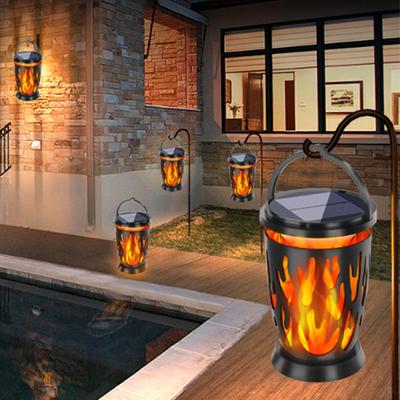 Solar Lantern Flickering Flame Outdoor Lantern Lights Ambient Lighting Waterproof Outside Lights for Garden Decor Pathway Yard