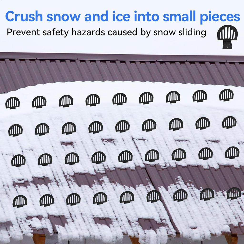 Roof Snow Guards 25 Pieces Metal Roofing Ice Stop Buildup Standing Seam Roof Guards Against Snow Sliding Off For Winter Supplies