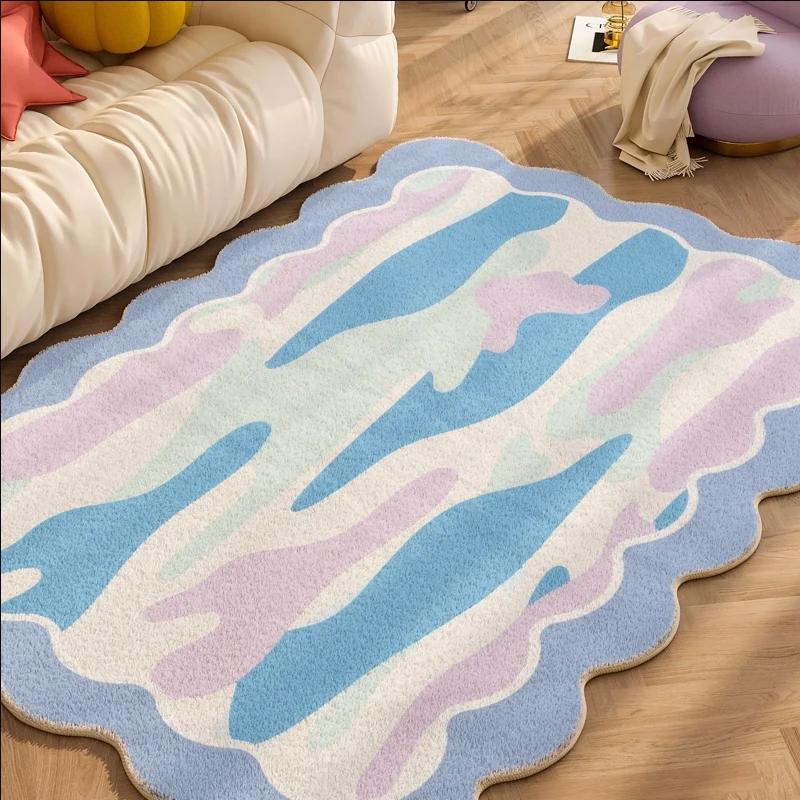 Tapijten voor Woonkamer Plaid Kinderkamer Pluizig Kleed Huisdecoratie Garderobe Schattige Bloemen Pluche Matten Tapis 80*160cm