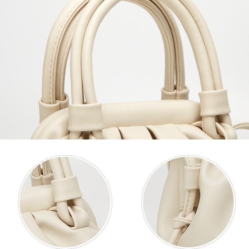 Geantă nouă portabilă cu pliuri, temperament simplu, geantă cu găluște pe umăr, geantă mică pentru femei la modă japoneză și coreeană