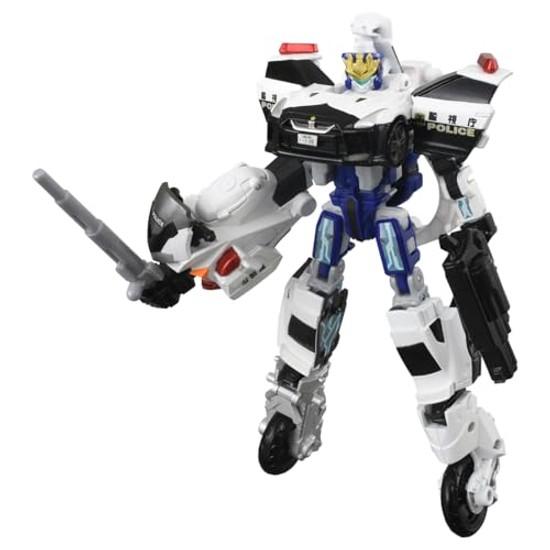 Takara Tomy Tomica Job Labor TJBDX Unite Police Braver Patrol Car White Motorcycle Combination Set Mini Toy Ages 3 Up.