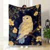 Sternennacht Blumeneule Decke Schlafzimmerdecke für Wohnzimmer Sofa Mittagspause Weiche Kuscheldecke für Freundes Festival Geschenk