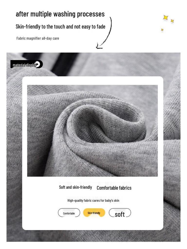 2025 Spring & Autumn Boys' Straight Leg Sweatpants - Trendy Children's Sportswear for Kids