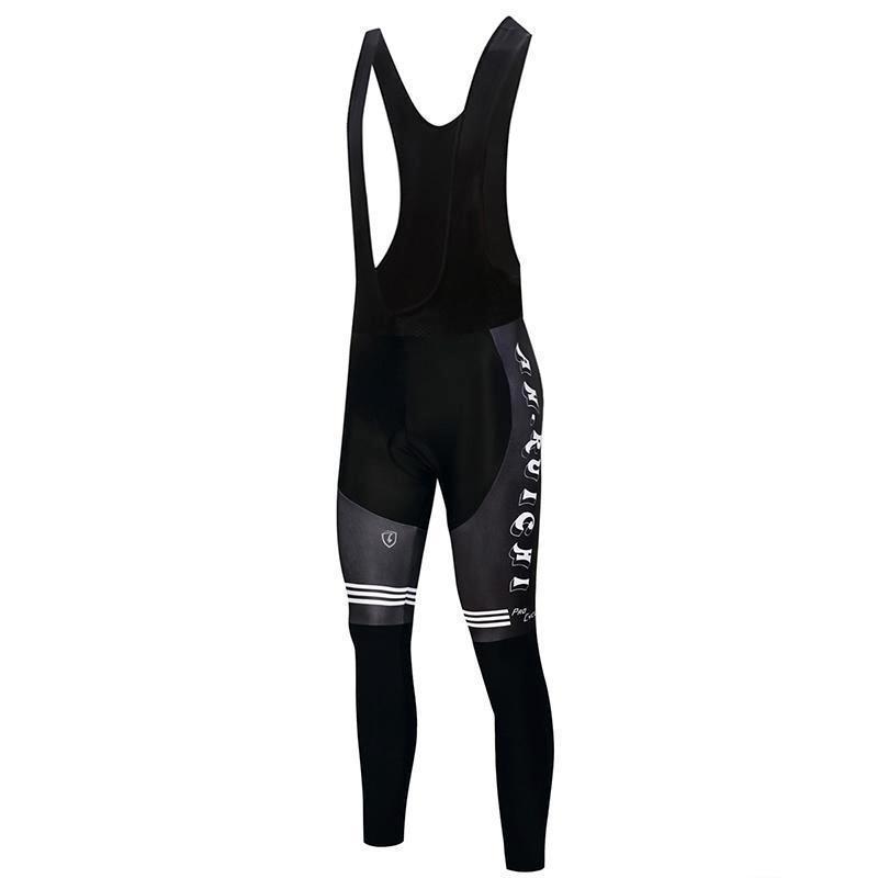 Jezdecké dresy Cyklistické oblečení Set Muži Dlouhý rukáv Černý bryndák Kalhoty Oblečení na kolo