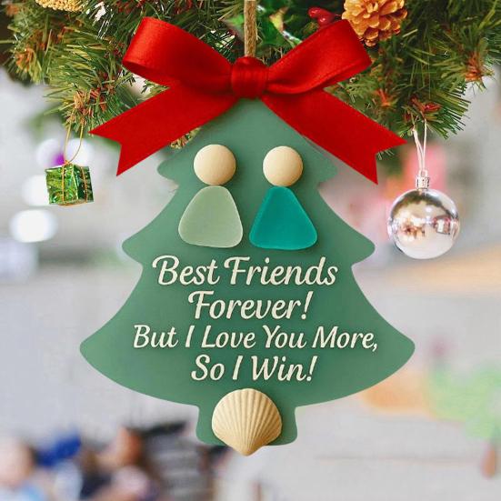 Strom/Ponožka Tvarované Mořské Sklo Přátelství Dekor Ručně Vyráběná Pobřežní Vánoční Závěsná Ozdoba na Vánoce Sváteční Domácí Dekorace