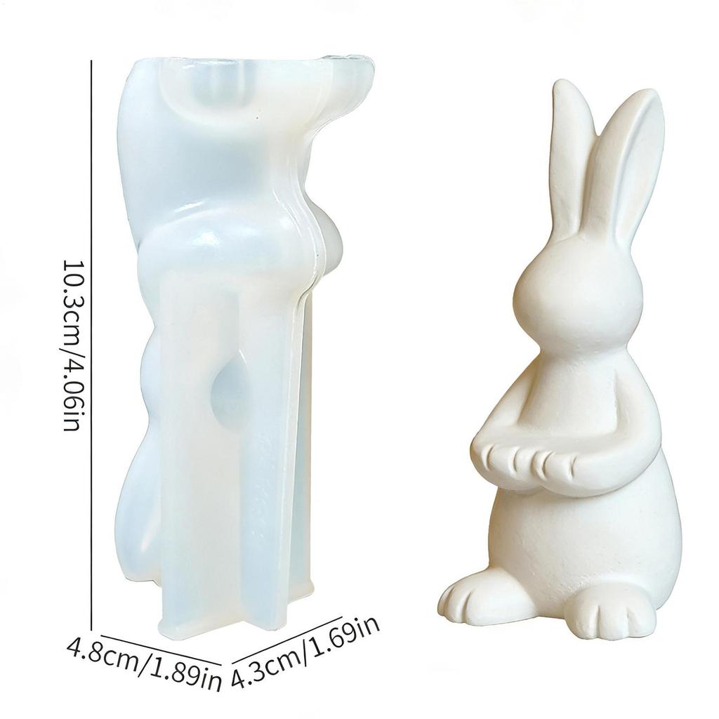 Bunny Molds Animal Shape Plaster Template Rabbit Chocolate Mold For Resin Clay Party Birthday Celebration Home Decor Dinner