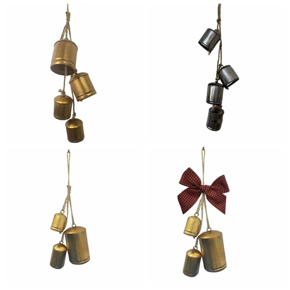 Metal Christmas Cow Bells Vintage Tranquil Wind Chimes  Christmas Tree Decoration