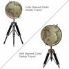 Tripod Antique World Globe 8 Inch with Metal Stand for Home Decor & Office Table, Showpiece, Table Top for Gifting and Learning - Yellow Color