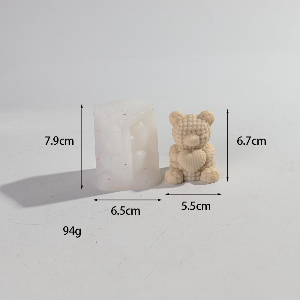 

Valentine s Day Bear Candle Silicone Mold DIY New Elk Hugging Bear Aromatherapy Candle Cake Baking Tool Gypsum Doll Ornament