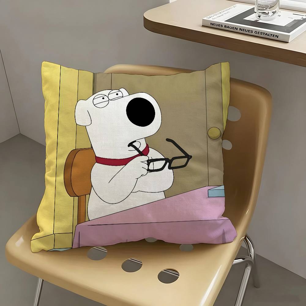 1pc Cartoon Dog F-Family Guy Pillow Case Fashion Square Pillowcase Bedroom Sofa Room Ins Decoration Leisure