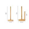 Kitchen Wooden Roll Paper Towel Holder Bathroom Tissue Vertical Stand Disposable Paper Pot Kitchen Toilet Storage Accessories