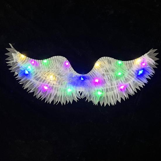 Angel Wings for Adults Kids Angel Feather Wings Costume with Elastic Straps for Halloween Christmas Cosplay Party