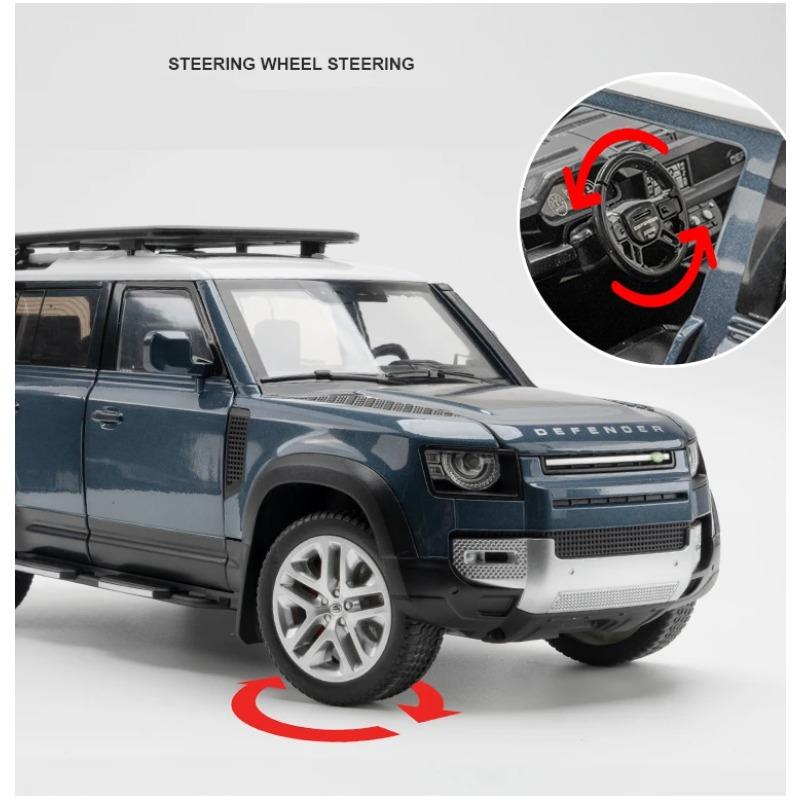 1/18 Range Land Rover Defender SUV Alloy Car Model Diecast Simulation Metal Off-road Vehicle Car Model Sound Light Kids Toy Gift