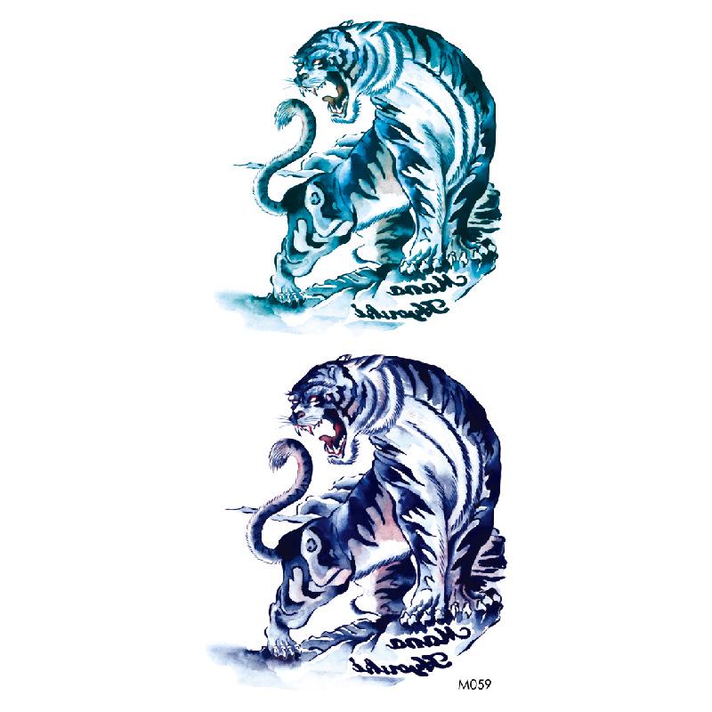 Realistic Bright Animal Totem Waterproof Rose Tattoo Stickers