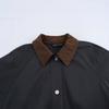 2024 Winter Women's European & American Style Corduroy Collar Waxed Leather Jacket
